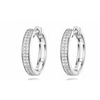 Encore Moissanite Hoop Earrings view 2