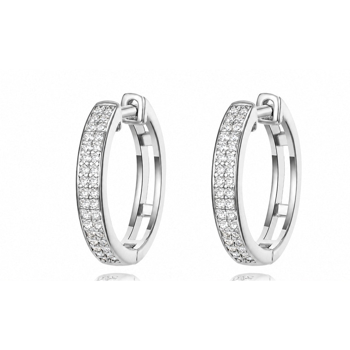 Encore Moissanite Hoop Earrings view 2