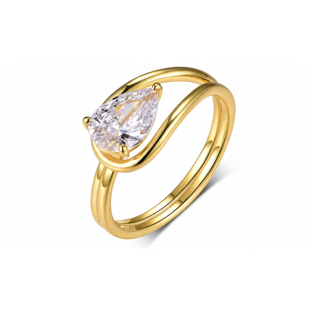 Ribbon Moissanite Ring view 10