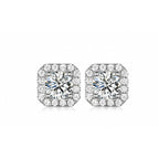 Frame Moissanite Stud Earrings view 6