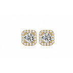 Frame Moissanite Stud Earrings view 8