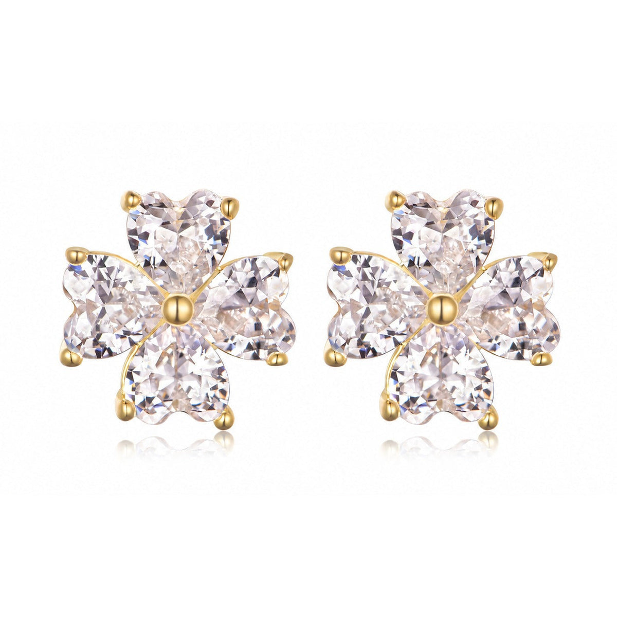 Posy Moissanite Stud Earrings view 2