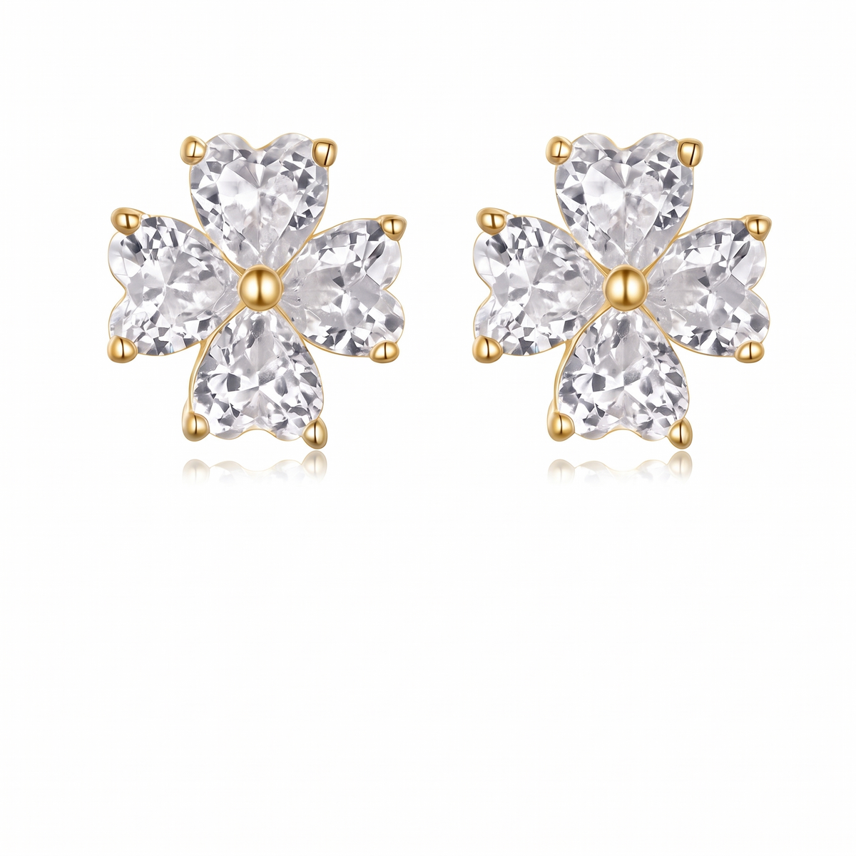 Posy Moissanite Stud Earrings view 3
