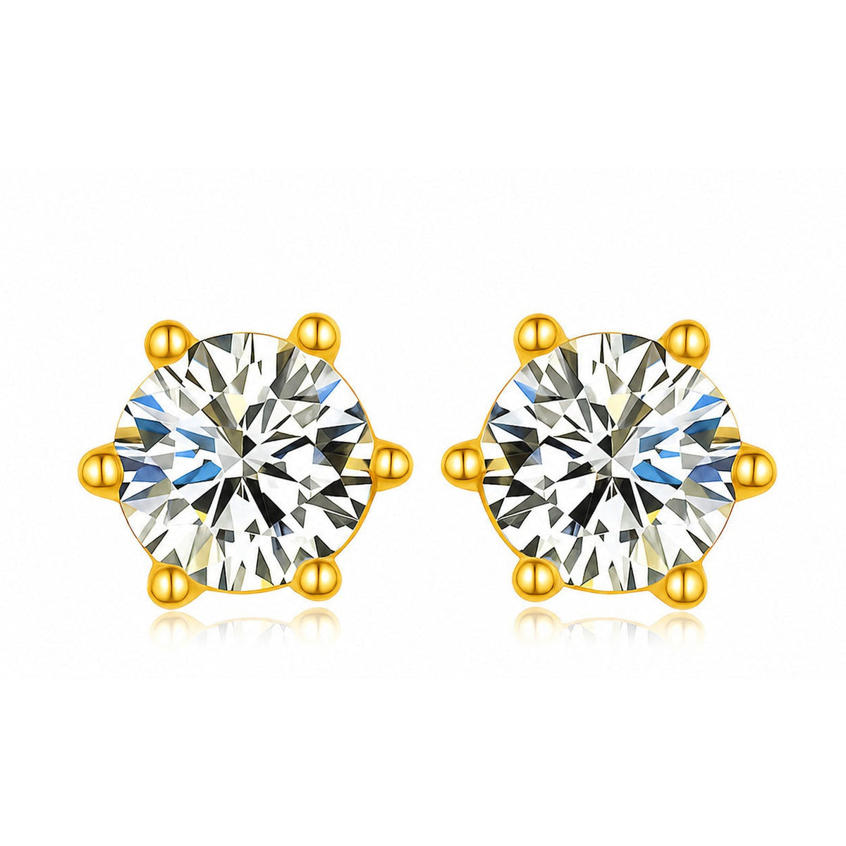 Classic Moissanite Stud Earrings view 10