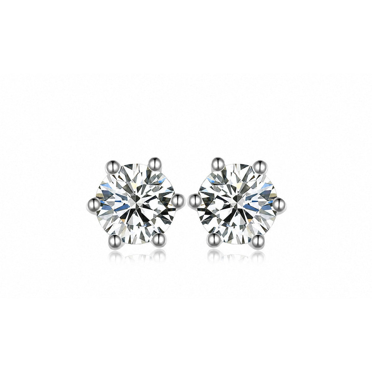 Classic Moissanite Stud Earrings view 5