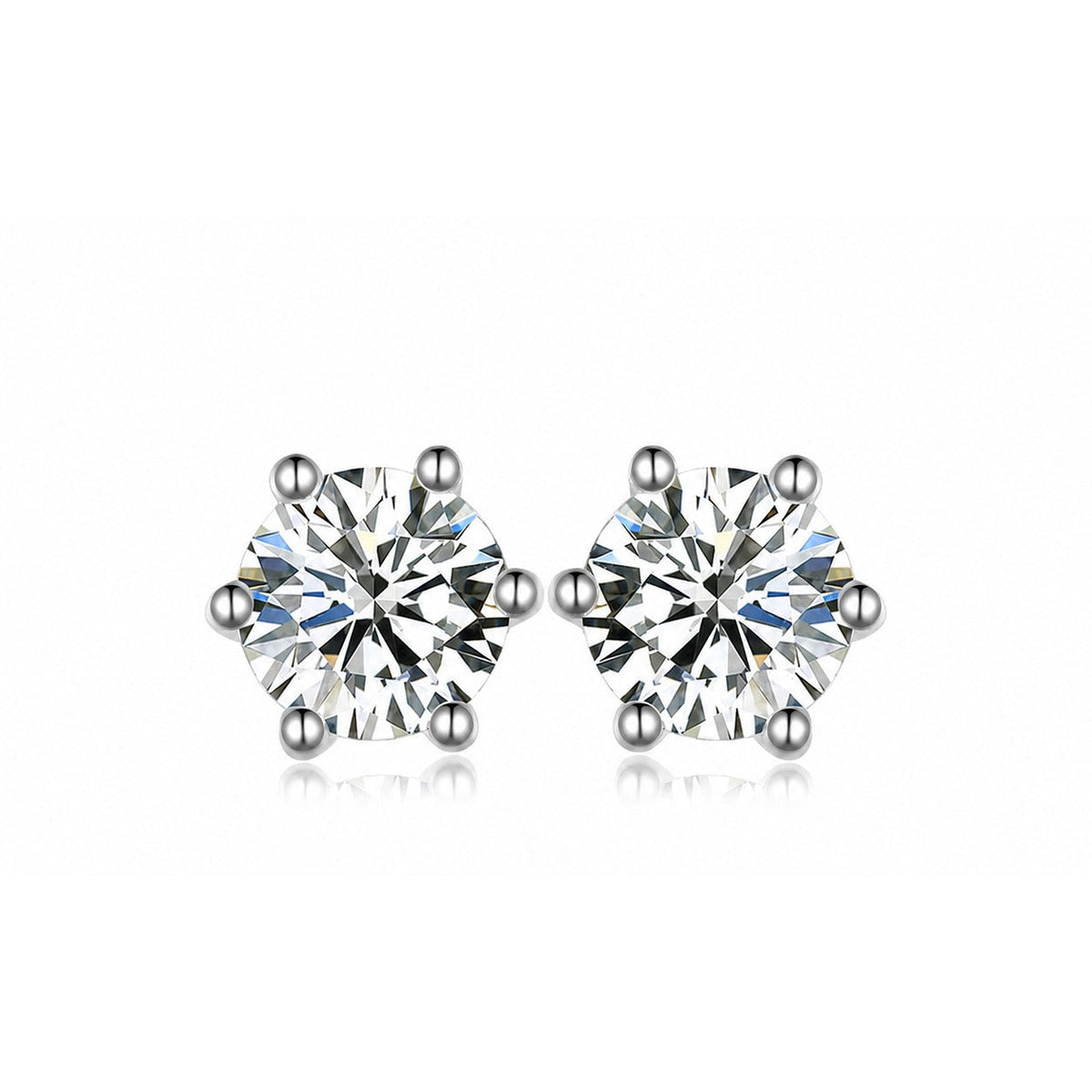 Classic Moissanite Stud Earrings view 6