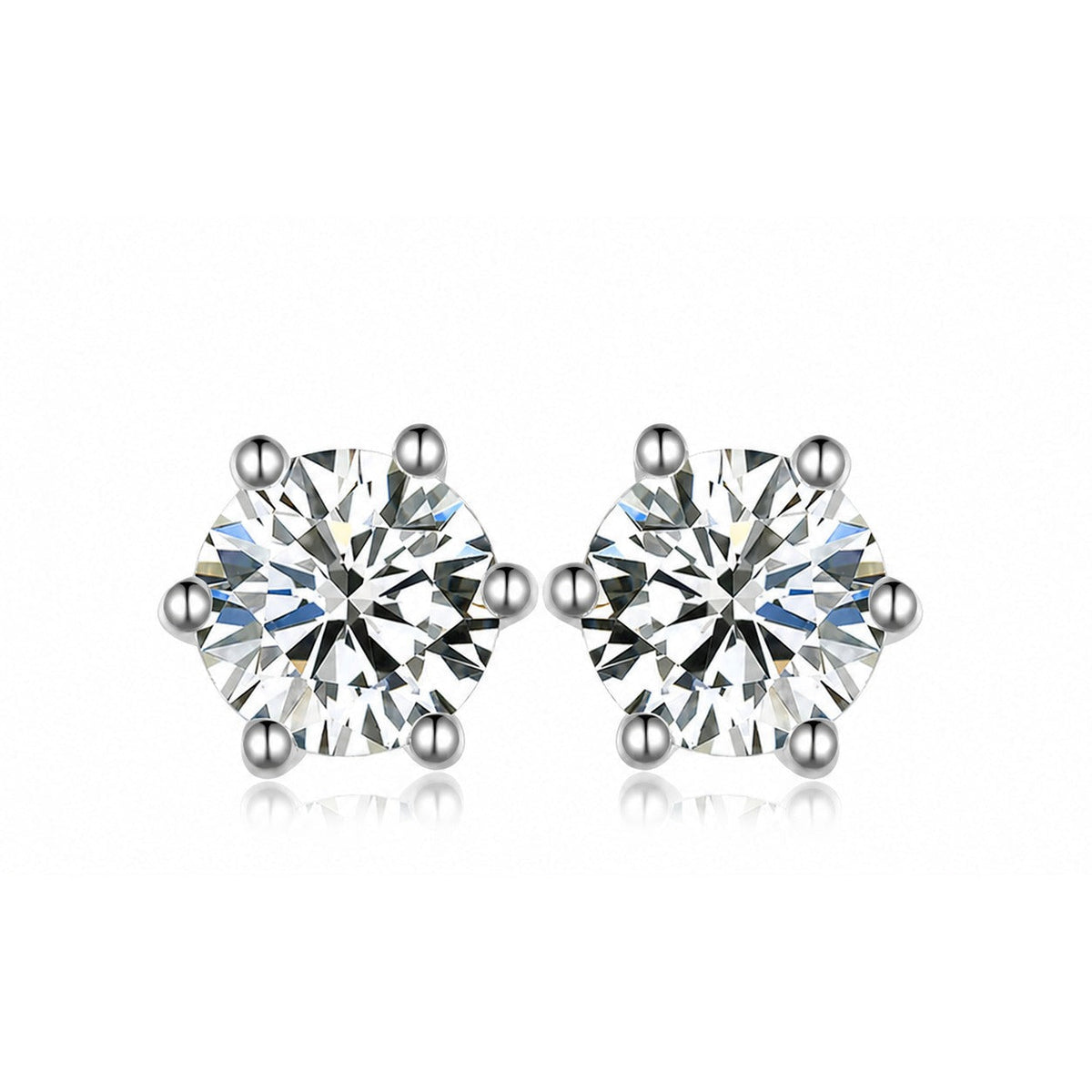 Classic Moissanite Stud Earrings view 7