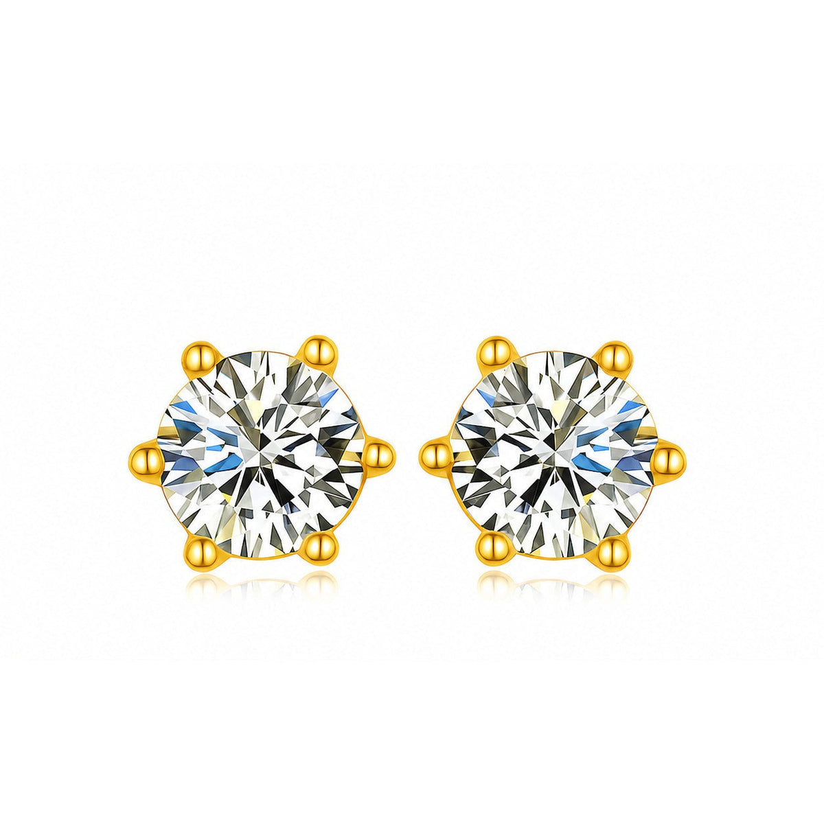 Classic Moissanite Stud Earrings view 8