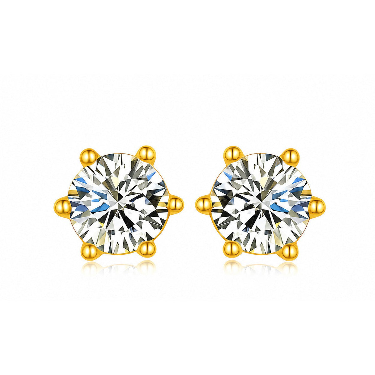 Classic Moissanite Stud Earrings view 9