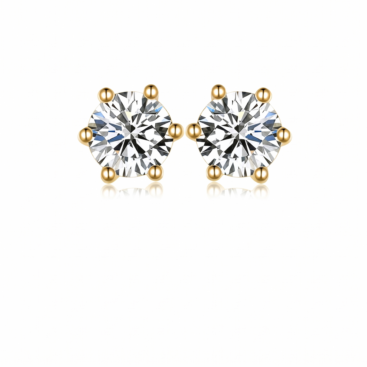 Classic Moissanite Stud Earrings view 11