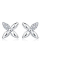 The Floral Pavé — Moissanite Stud Earrings