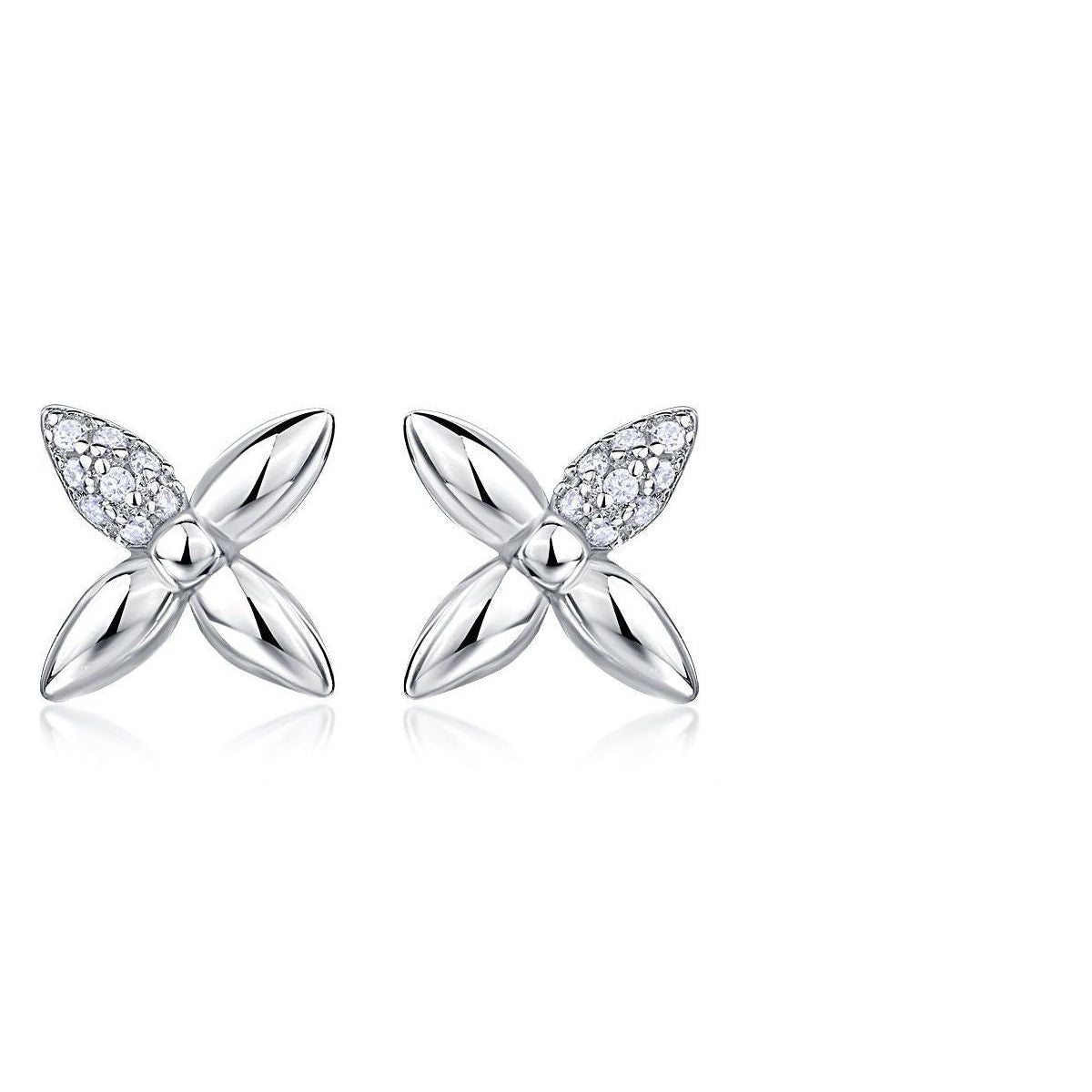 The Floral Pavé — Moissanite Stud Earrings