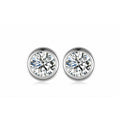 The Bubble moissanite stud earrings in sterling silver