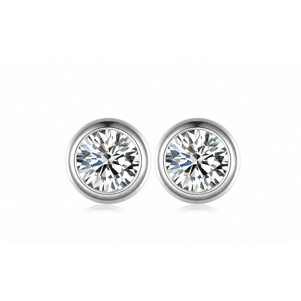 The Bubble moissanite stud earrings in sterling silver