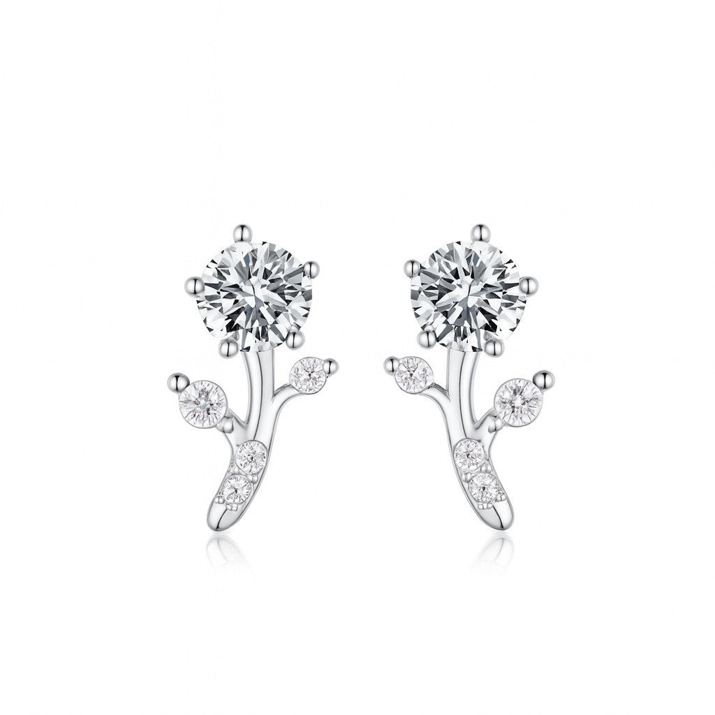 Bud Moissanite Stud Earrings