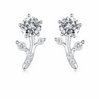 Bud Moissanite Stud Earrings view 2