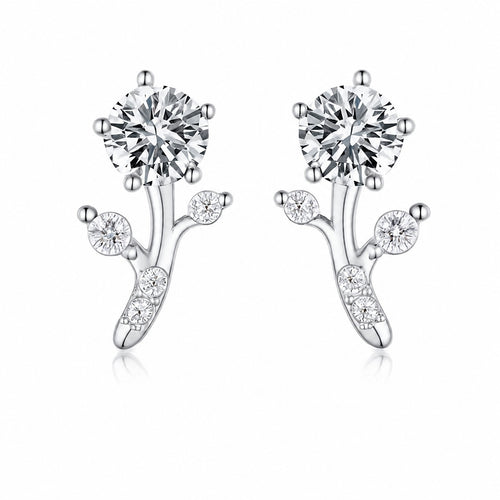 Bud Moissanite Stud Earrings view 2