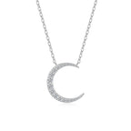 Crescent Moon Moissanite Necklace