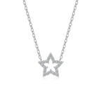 Crescent Moon Moissanite Necklace view 3
