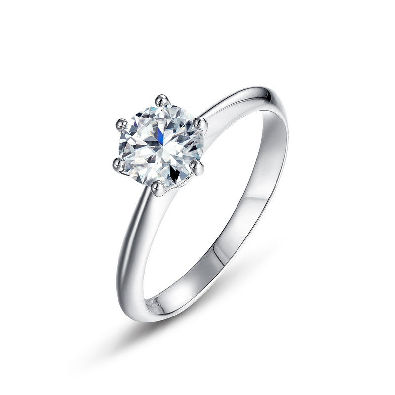 Classic Moissanite Solitaire Ring