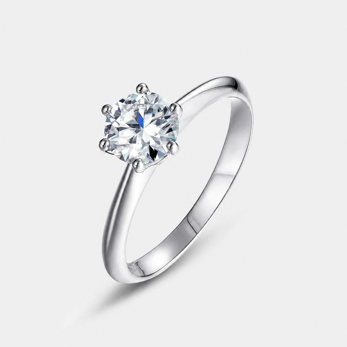 Classic Moissanite Solitaire Ring view 2