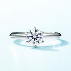 Classic Moissanite Solitaire Ring view 3