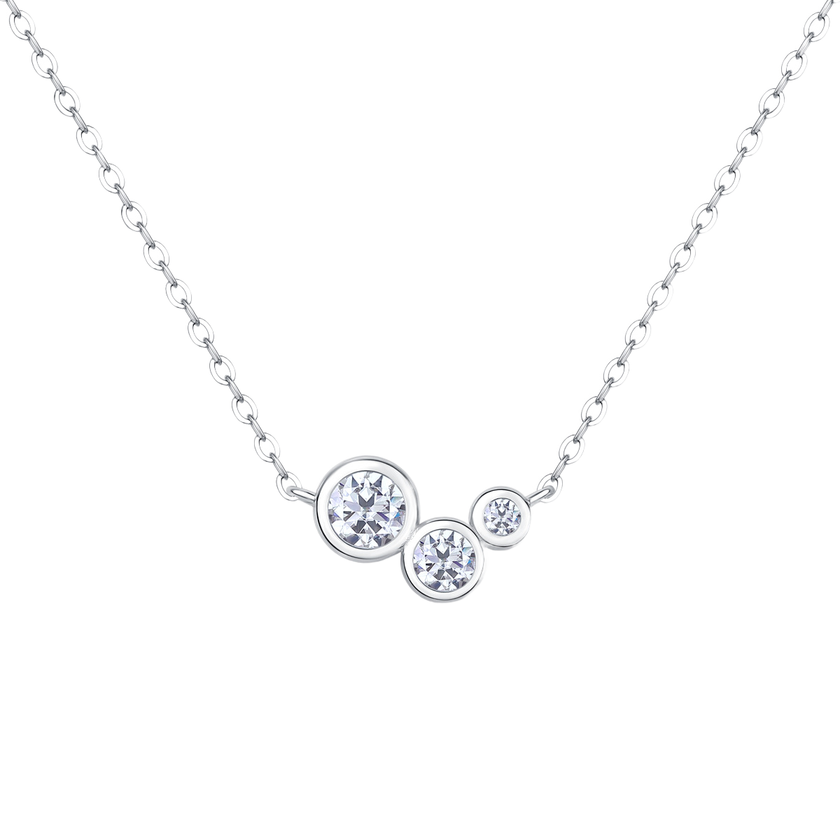 Stream Moissanite Pendant Necklace