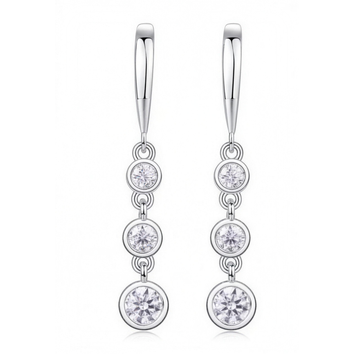 Droplet Moissanite Drop Earrings