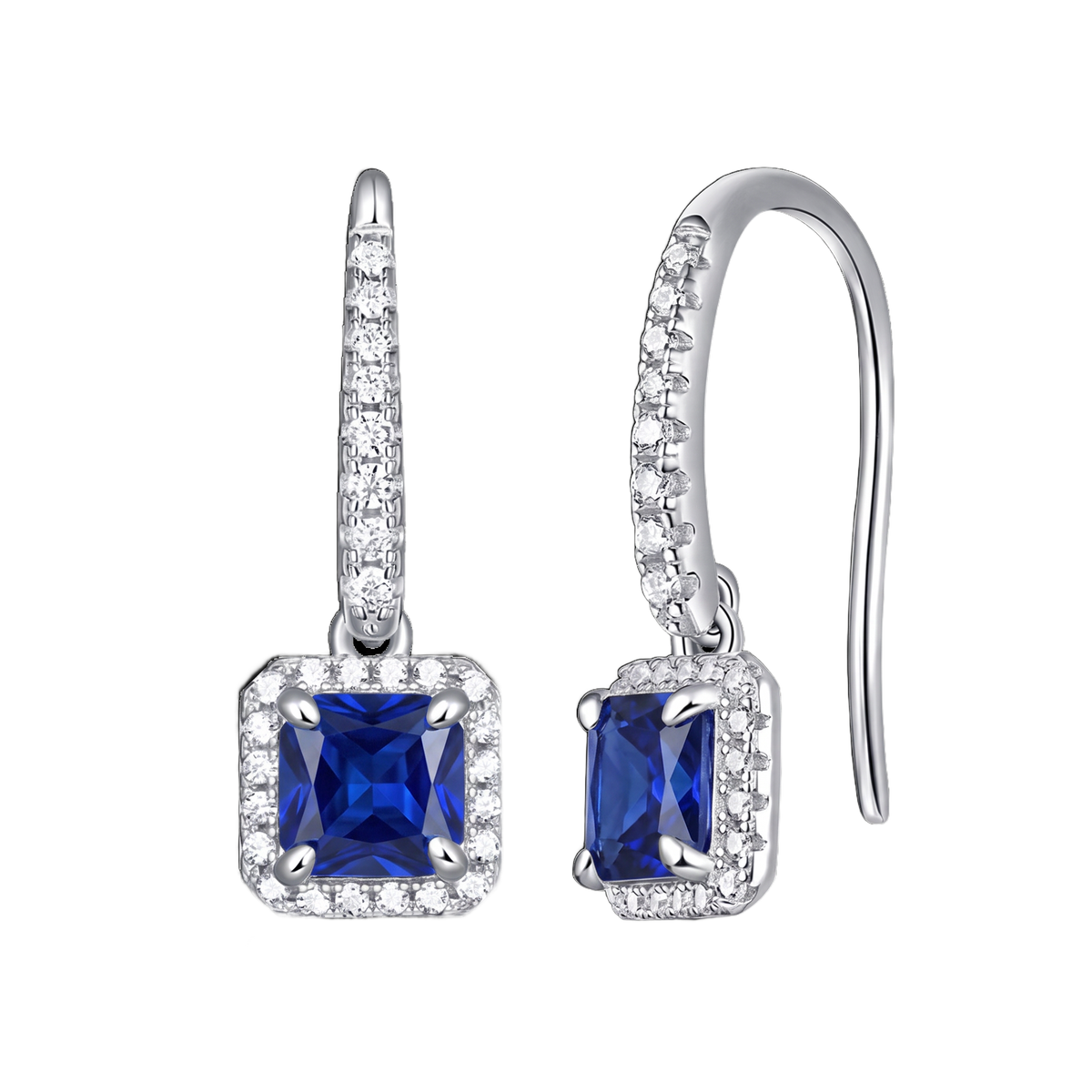 Deco Lab-Grown Gemstone Drop Earrings view 2