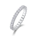 Draycott & Co Geometric Circular Moissanite Eternal Ring, studio shot
