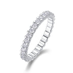 Draycott & Co Geometric Circular Moissanite Eternal Ring, studio shot