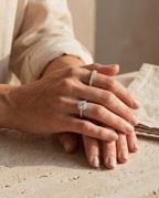 Halo Moissanite Solitaire Ring view 4