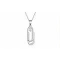 The Paperclip moissanite necklace in sterling silver