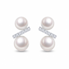 Tandem Freshwater Pearl Stud Earrings