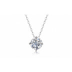 The Solitaire moissanite necklace, detail