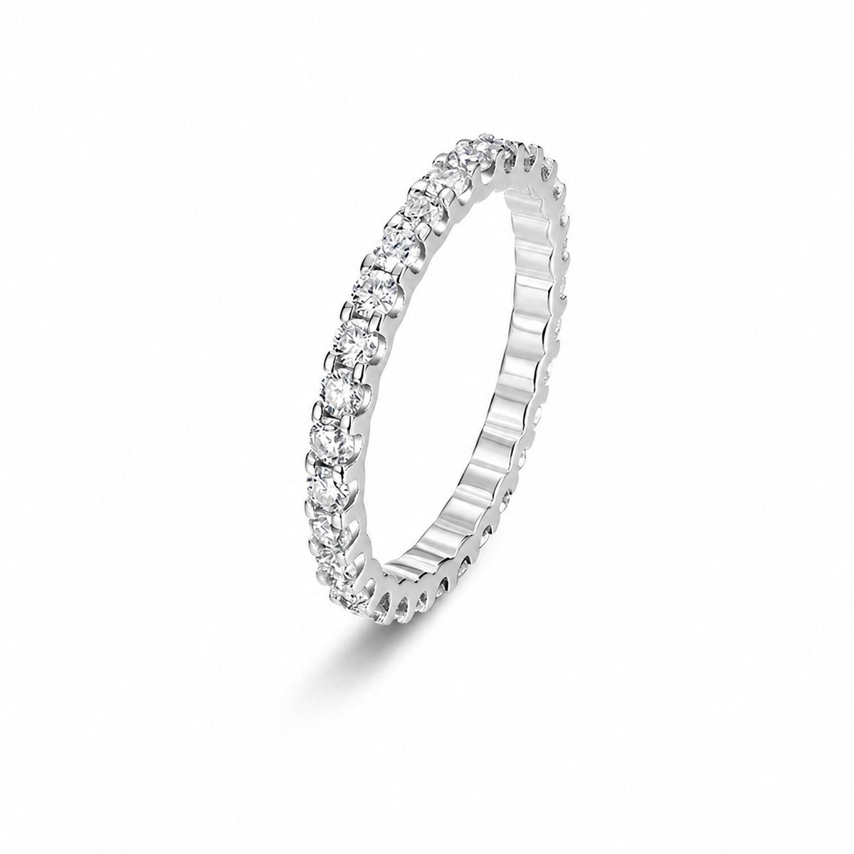 Stackable Moissanite Eternity Ring view 2
