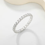 Stackable Moissanite Eternity Ring view 3