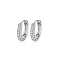 Starry Huggie Moissanite Hoop Earrings